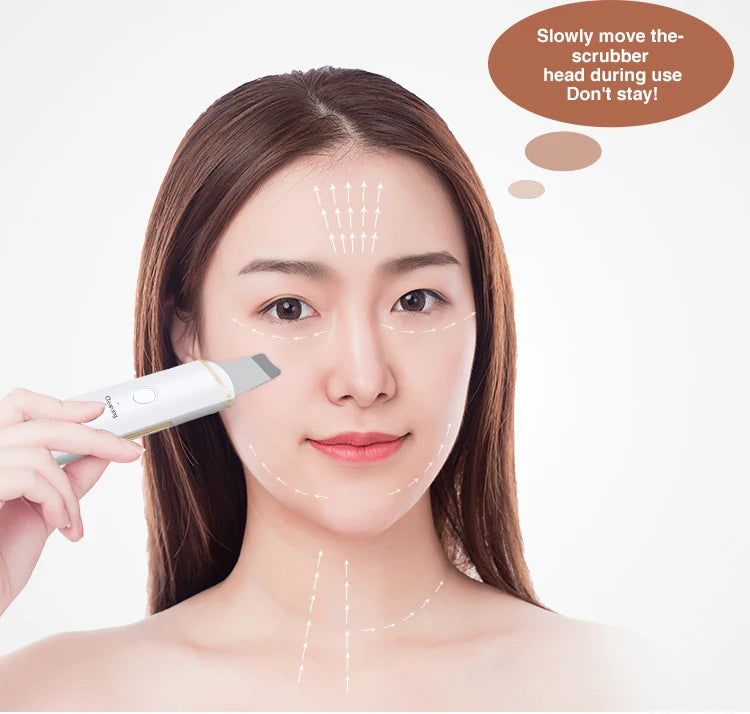 Ultrasonic Vibration Skin Scrubber, Espátula facial, Removedor de cravos e  Cavitação limpa